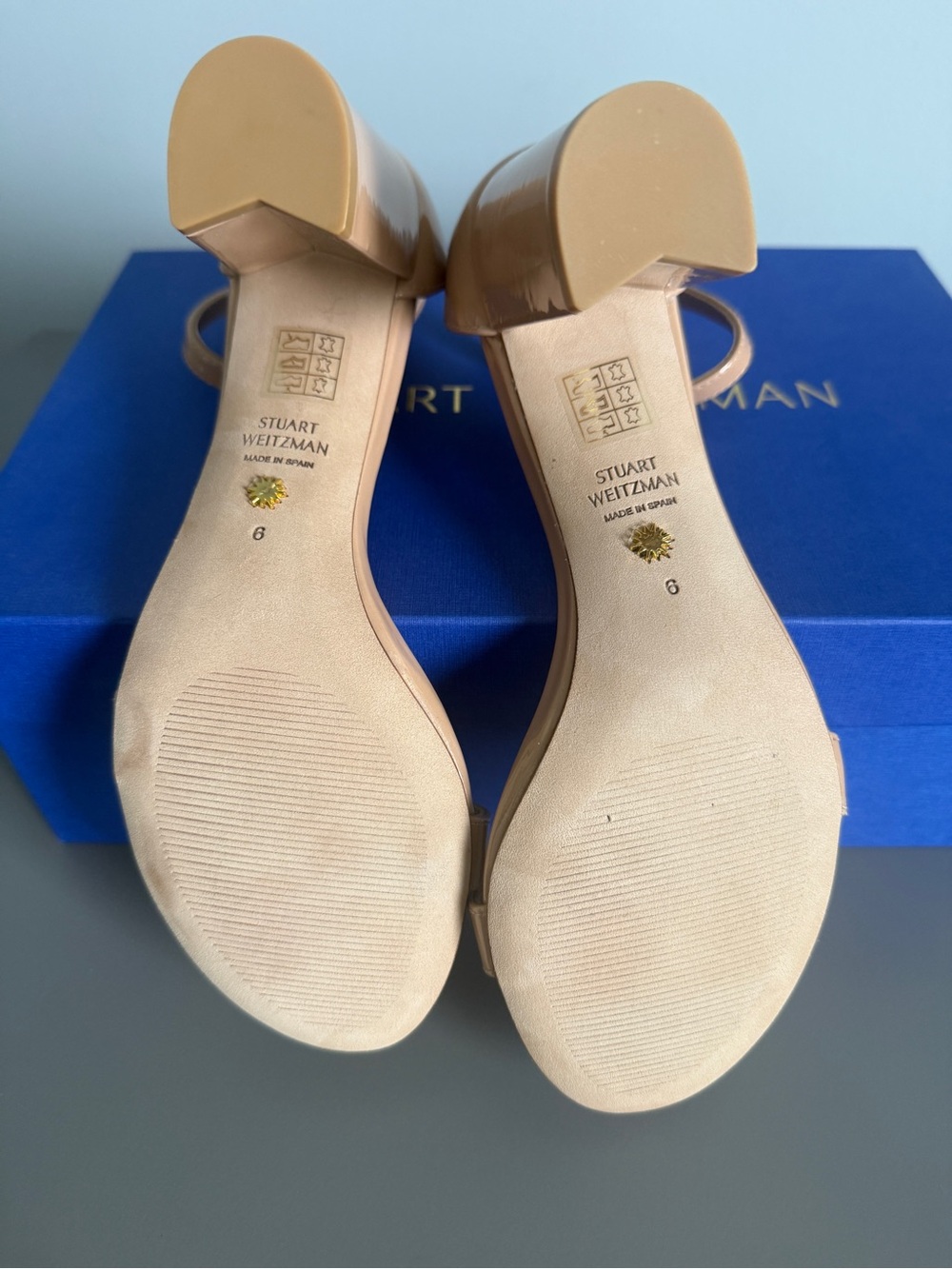 Stuart Weitzman Nearlynude Block Heel Sandals – Brand New in Box - Picture 3 of 12